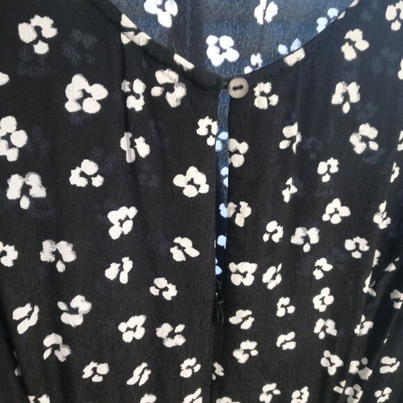 SERAPHINE monochrome floral Maternity & Nursing Dress (sz6) - Picture 6 of 13